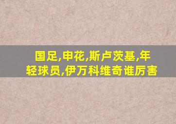 国足,申花,斯卢茨基,年轻球员,伊万科维奇谁厉害