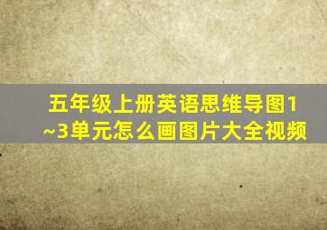 五年级上册英语思维导图1~3单元怎么画图片大全视频