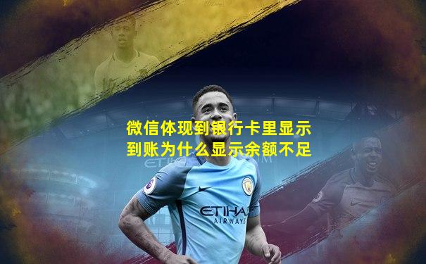 微信体现到银行卡里显示到账为什么显示余额不足