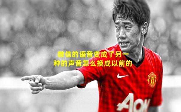 微信的语音变成了另一种的声音怎么换成以前的