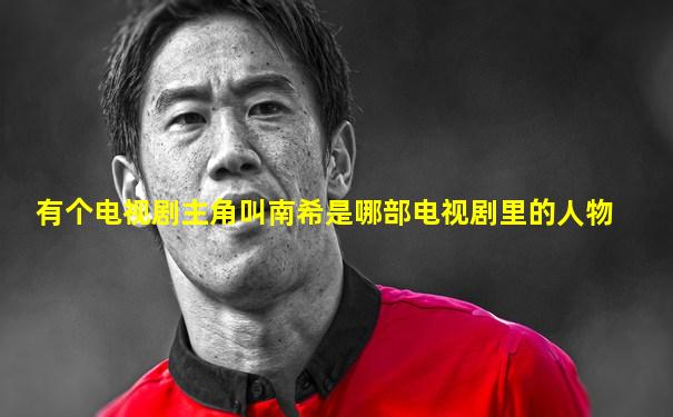 有个电视剧主角叫南希是哪部电视剧里的人物